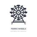 ferris wheels icon on white background. Simple element illustration from Business concept