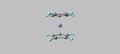 Ferrocene molecular structure isolated on grey