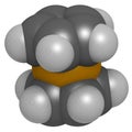 Ferrocene organometallic molecule, chemical structure