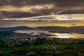 Ferrol Estuary View from Coto do Rei Fene Galicia Royalty Free Stock Photo