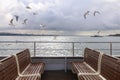 Ferry across the Bosphorus in Istanbul, Turkey Royalty Free Stock Photo