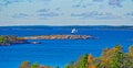 Ferry in the Aland archipelago Royalty Free Stock Photo