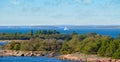 Ferry in the Aland archipelago Royalty Free Stock Photo