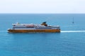 Ferry approaching the port of Nice, France