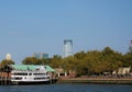 Ferry arrives at Ellis Island