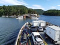 Ferry arrivingl at a small island