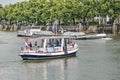 Ferry and barge on the river