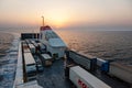 Ferry from Bari, Italy to Corfu, Greece Royalty Free Stock Photo