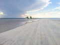 Ferry at the beach driving Royalty Free Stock Photo