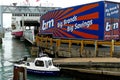 Red Funnel Ferry loading lorry at Cowes in the Isle of Wight, England.