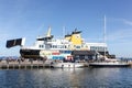 Ferry boat at Aeroskobing harbour, Aero island, Denmark