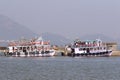 Ferry boat in Arabian Sea near Elephanta Caves Dock Royalty Free Stock Photo