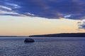 Ferry boat carrying cars and people Royalty Free Stock Photo