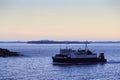 Ferry boat carrying cars and people Royalty Free Stock Photo