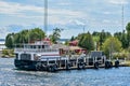 Ferry Boat Docked by Pier in Door County, Wisconsin