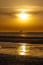 Ferry boat in the english channel Royalty Free Stock Photo