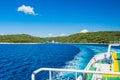 Ferry boat between islands of Cres and Krk in Croatia Royalty Free Stock Photo