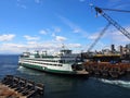 Ferry Boat leaves Ferry Terminal into the Puget Sound