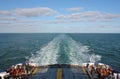 Ferry Boat leaving UK land from Dover to Calais