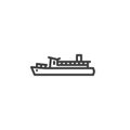 Ferry boat line icon