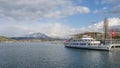 Ferry boat at Lake Lucern Boat Station on a sunny morning.