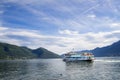 Ferry boat on Maggiore lake, Ascona, Switzerland