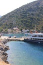 Port of Frikes in Ithaca Ionian island of Greece. Royalty Free Stock Photo