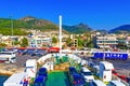 Ferry boat with parked cars on deck Igoumenitsa Ferry Port Greece Royalty Free Stock Photo