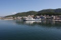 Ferry boat sailing near Corfu island in Greece Royalty Free Stock Photo