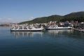 Ferry boat sailing near Corfu island in Greece Royalty Free Stock Photo