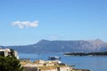 Ferry boat sailing near Corfu island Royalty Free Stock Photo