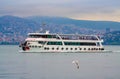 Ferry boat navigating in Marmara Sea off Istanbul city Turkey Royalty Free Stock Photo