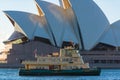 Ferry boat with Sydney Opera House on the background Royalty Free Stock Photo