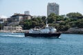 Ferry Boat to Ile d`If at Marseille vieux port in summer season Royalty Free Stock Photo