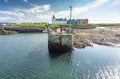 Ferry boat to Orkney docks,in mid-summer at John O Groats,Caithness,Scotland,UK