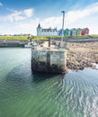 Ferry boat to Orkney docks,in mid-summer at John O Groats,Caithness,Scotland,UK