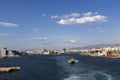 Ferry boats, cruise ships docking at the port of Piraeus, Greece Royalty Free Stock Photo