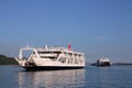 Ferry boats sails on the Ionian Sea Greece