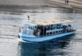 Ferry boot passes the Nile river