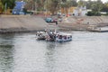 Ferry boots passing the Nile river