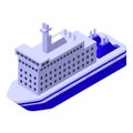 Ferry bosporus icon, isometric style