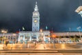 Ferry Building Marketplace at night, San Francisco Royalty Free Stock Photo