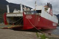 Ferry in Puerto Chacabuco, Patagonia, Chile Royalty Free Stock Photo