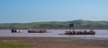 Ferry crossing the Kei River near Morgan Bay in Eastern Cape, Wild Coast, South Africa.