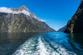 Ferry Cruise in Milford Sound, New Zealand Royalty Free Stock Photo