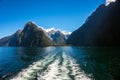 Ferry Cruise in Milford Sound, New Zealand. Royalty Free Stock Photo