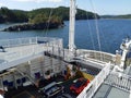 Ferry deck loaded with cars