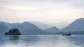 Ferry on Derwentwater, Keswick, Lake District, UK Royalty Free Stock Photo