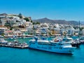 Ferry Docked in Naxos Harbour, Greece