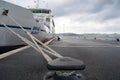 A ferry docked in Zadar ferry port. Royalty Free Stock Photo